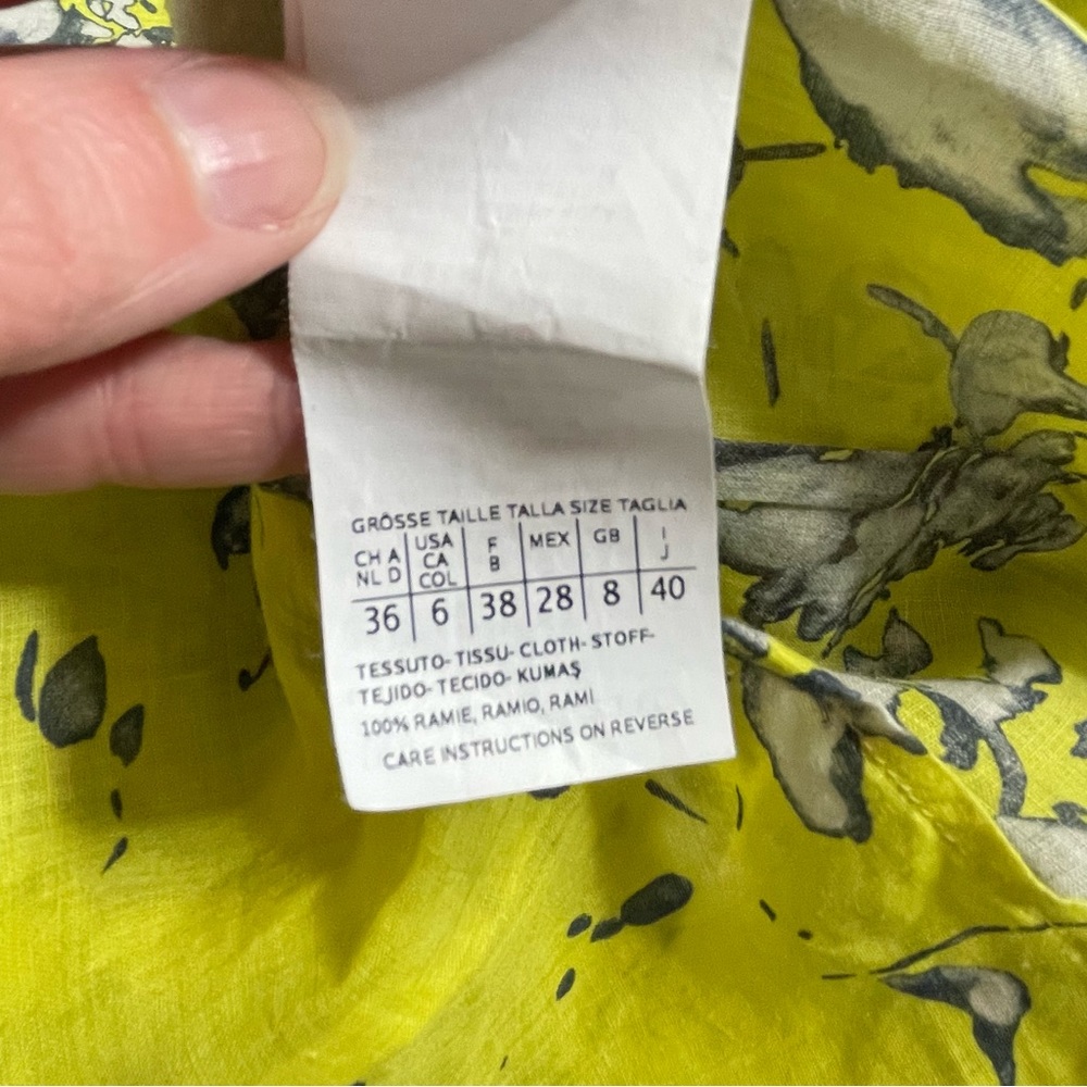 Max Mara Weekend Bright Yellow Rami Button Down - Picture 5 of 7